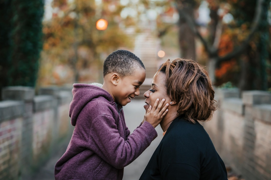 Doctor with diverse family in clinic
